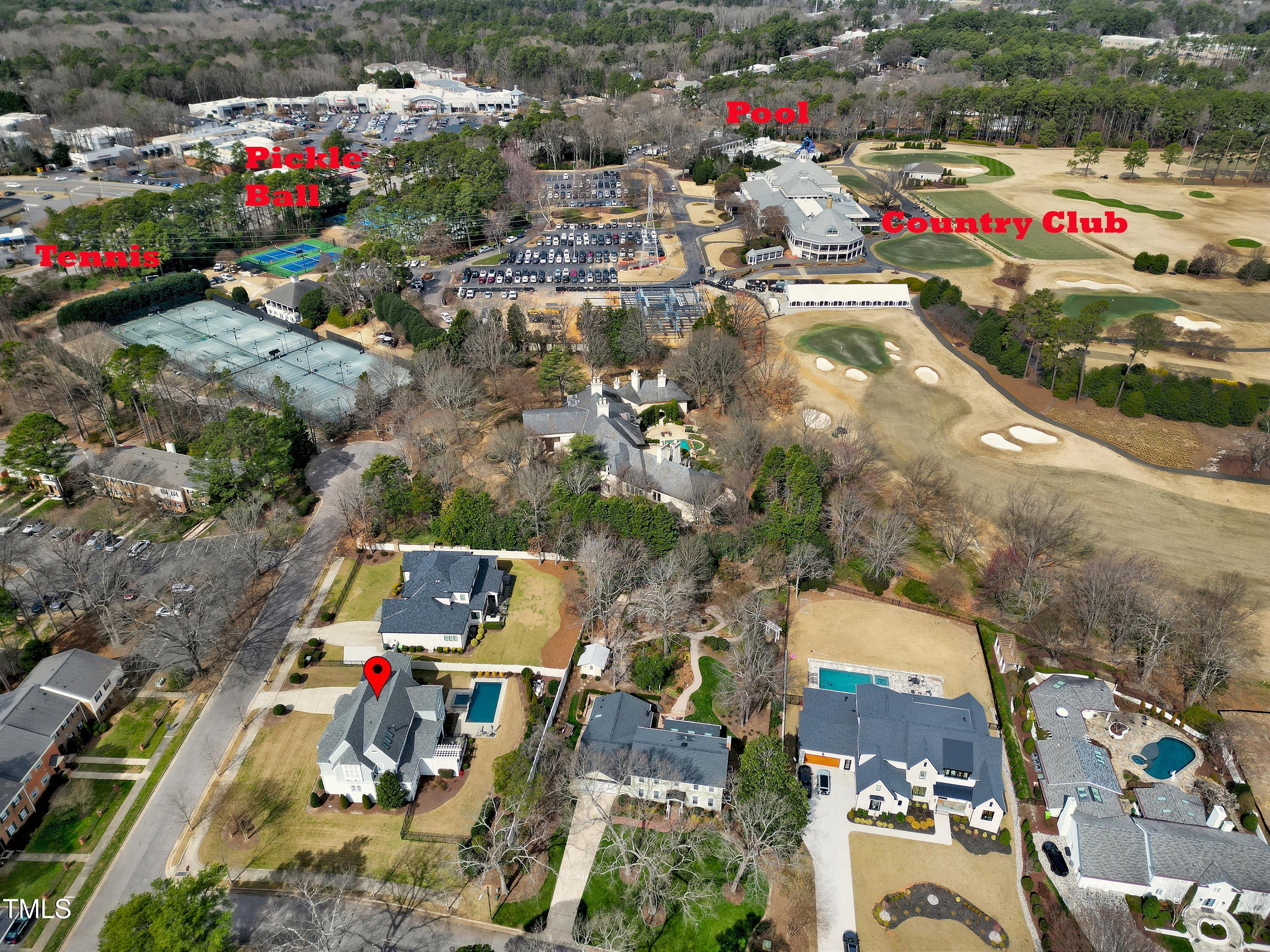 6502 New Market Way Raleigh, NC 27615 - Photo 50 of 54 an aerial view of residential houses with outdoor space