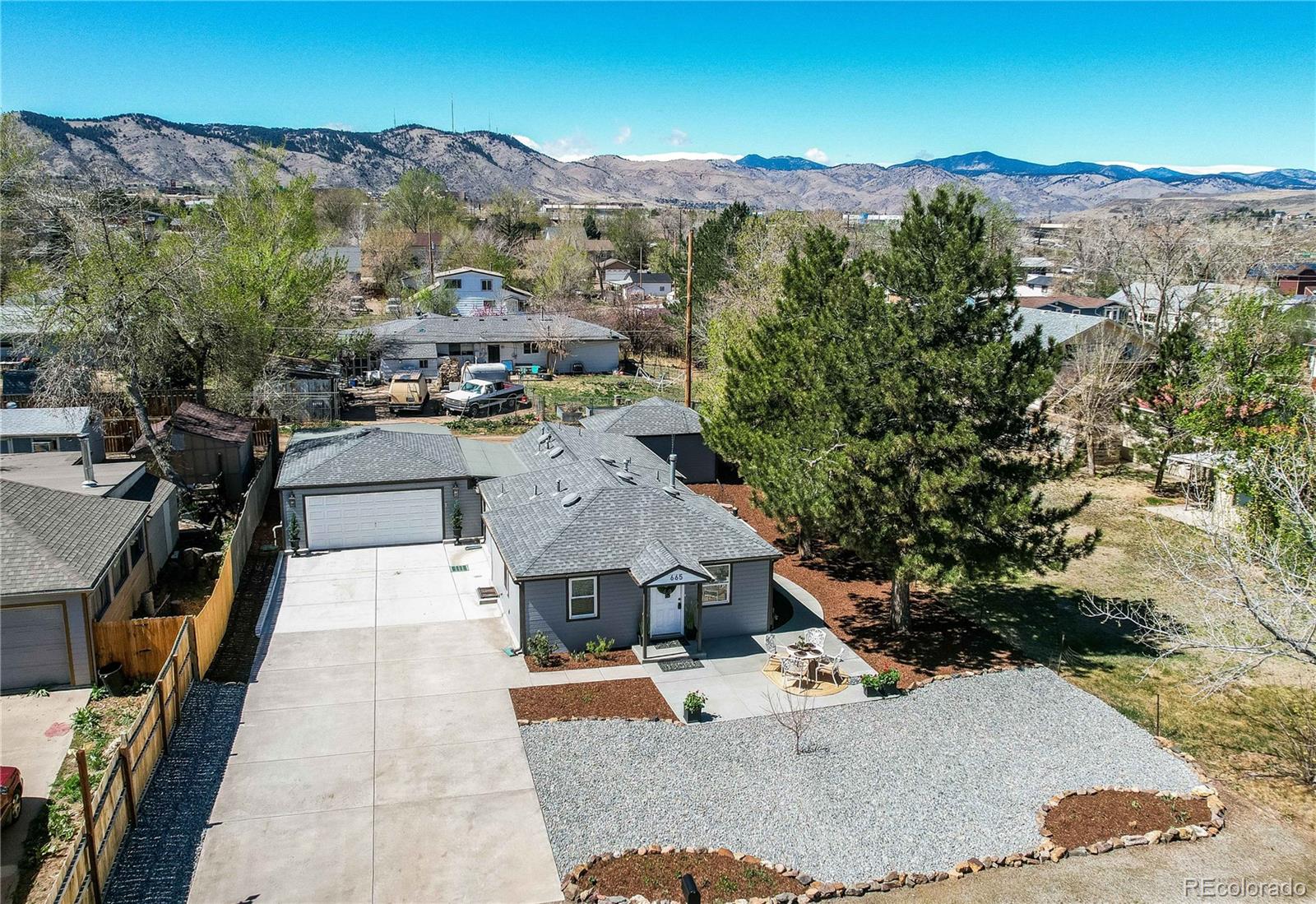 665 Juniper Street Golden, CO 80401 - Photo 41 of 44 an aerial view of a house with a yard