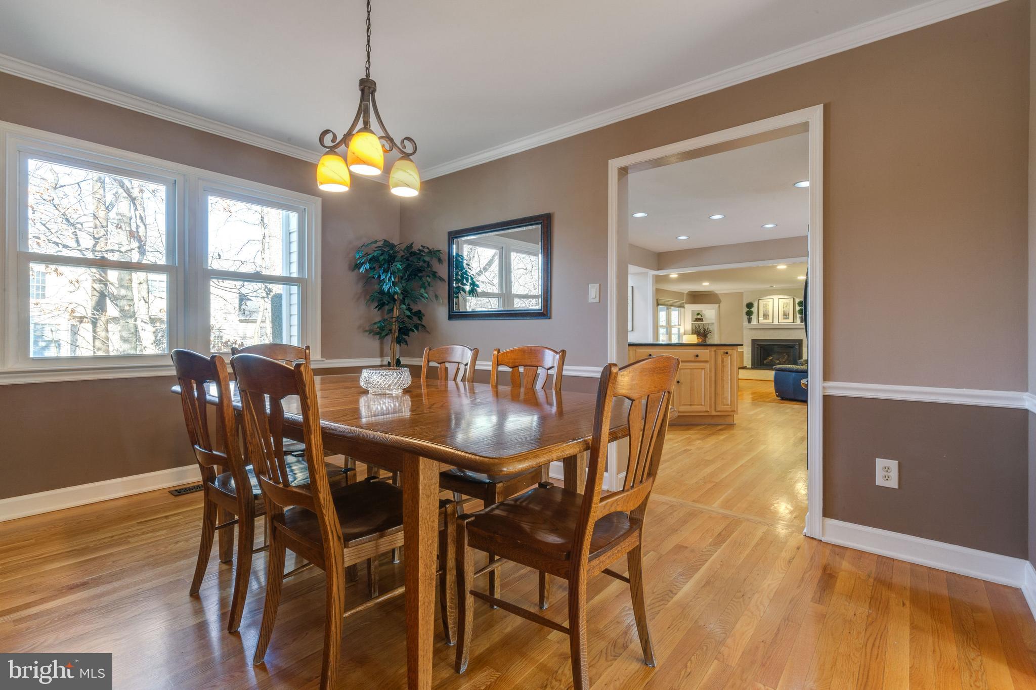 12332 Washington Brice Road Fairfax, VA 22033 - Photo 22 of 54 Formal Dining Room w/Chair Rail/Crown Mouldings!