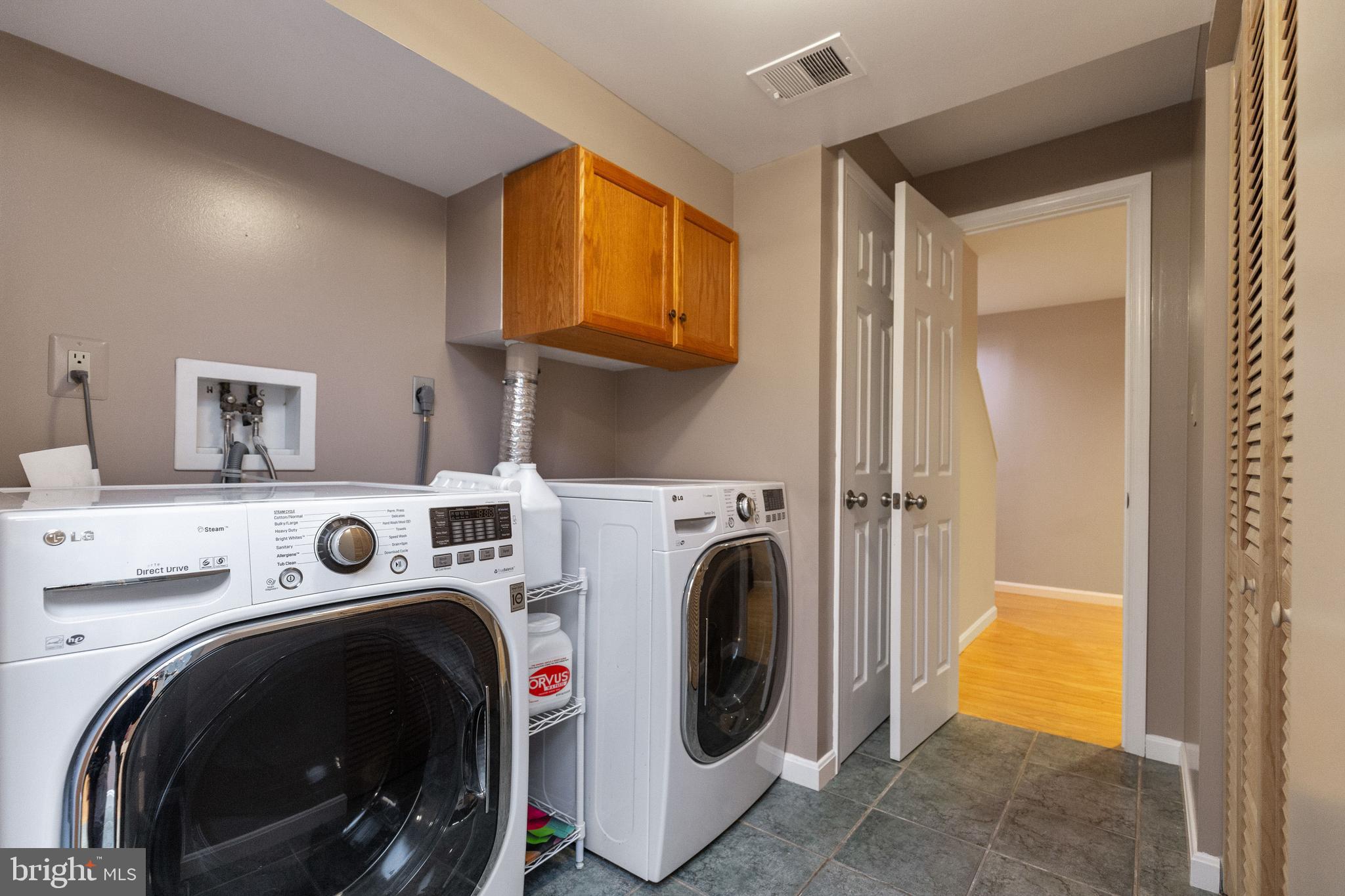 12332 Washington Brice Road Fairfax, VA 22033 - Photo 50 of 54 Basement Laundry w/Cabinets - Washer/Dryer Convey!