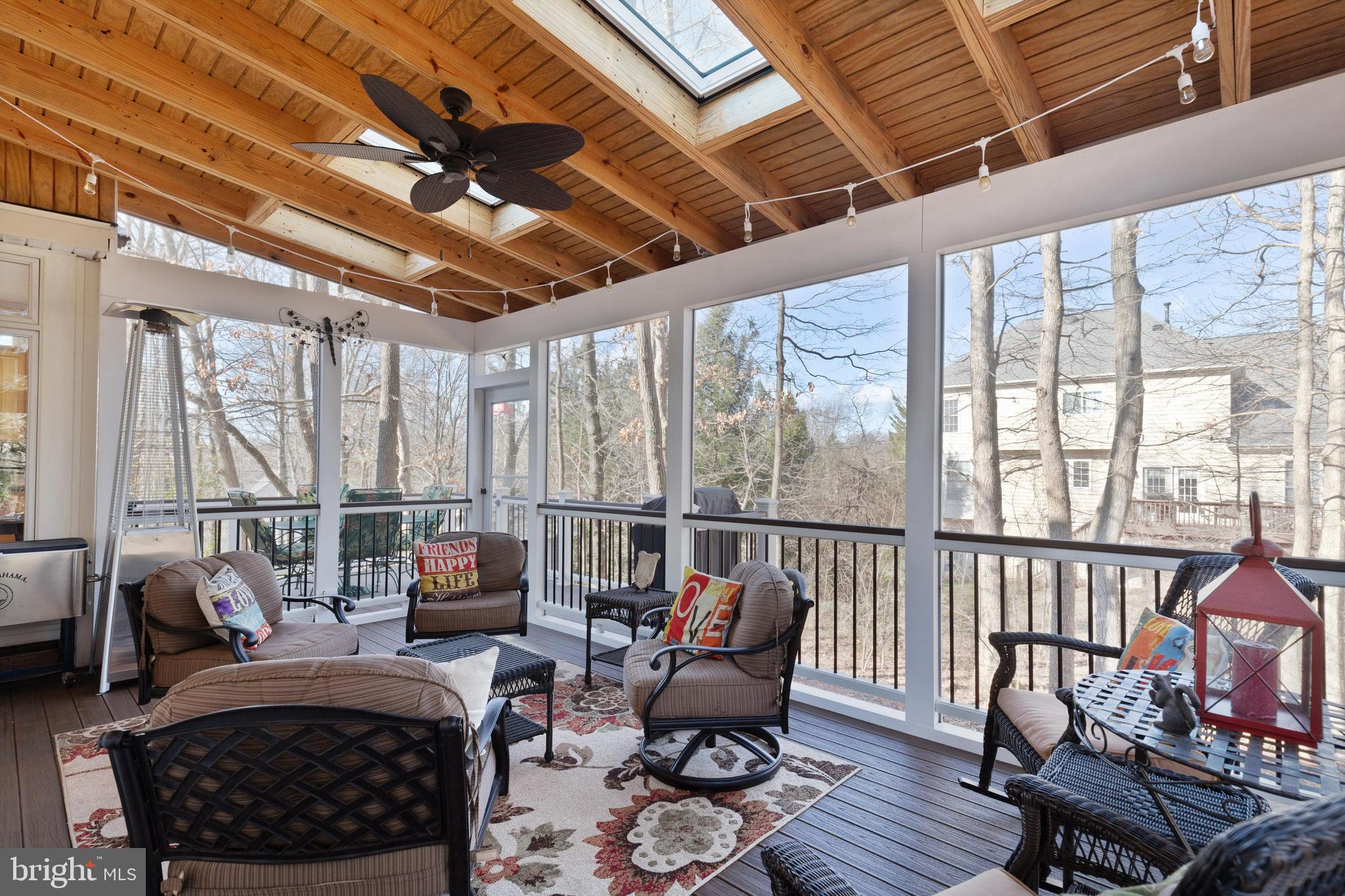 12332 Washington Brice Road Fairfax, VA 22033 - Photo 53 of 54 Screened Deck w/Skylights & Ceiling Fan!