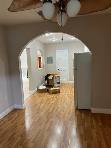 a view of a terrace with a bench