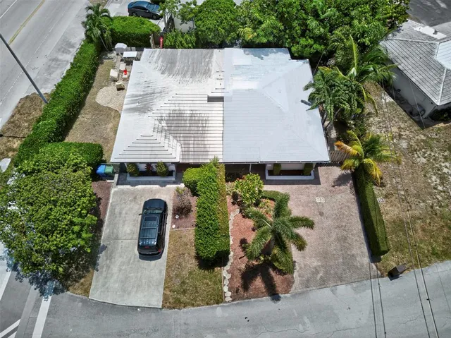 an aerial view of a city with lots of residential buildings