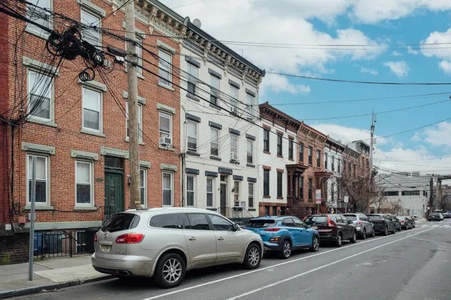 a car parked in front of a building