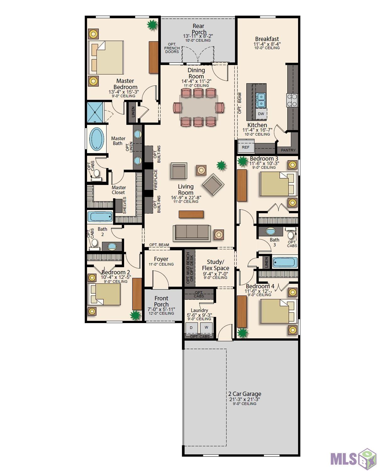 21494 Yellow Fin Drive Springfield, LA 70462 - Photo 33 of 33 Springfield - Floorplan