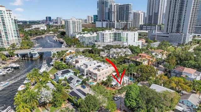 an aerial view of a city