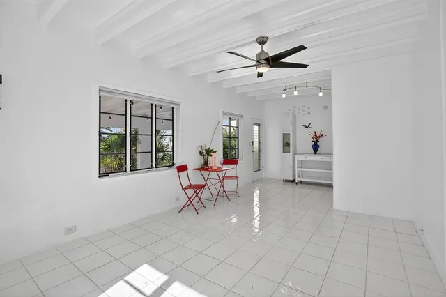 an outdoor space with patio