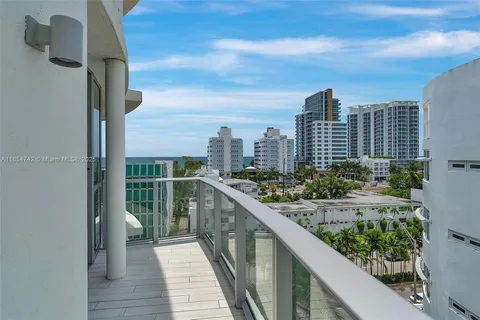 a balcony with city view