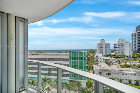 a view of a city from a balcony