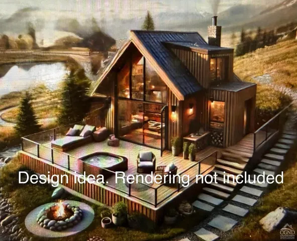 a view of a chairs and fire pit in the balcony