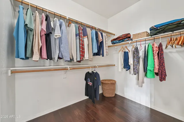 an aerial view of a house with outdoor space