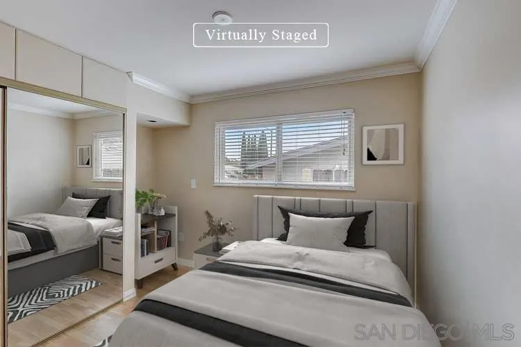13644 Utopia Road Poway, CA 92064 - Photo 3 of 26 a bedroom with a bed and wooden floor