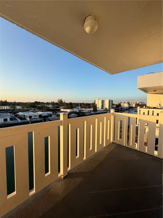 a view of building with ocean view