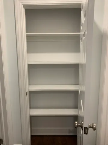 a close view of closet