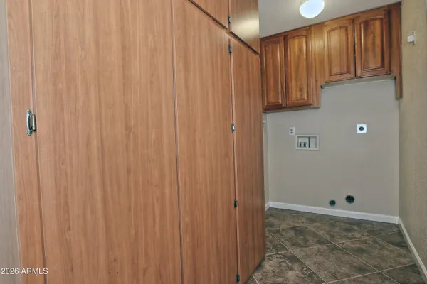 a view of a utility room with a window