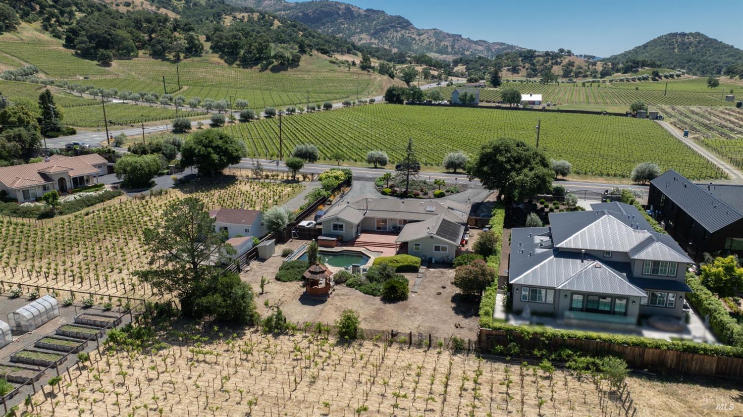1550 Yountville Cross Road Napa, CA 94558 - Photo 4 of 45 an aerial view of multiple house
