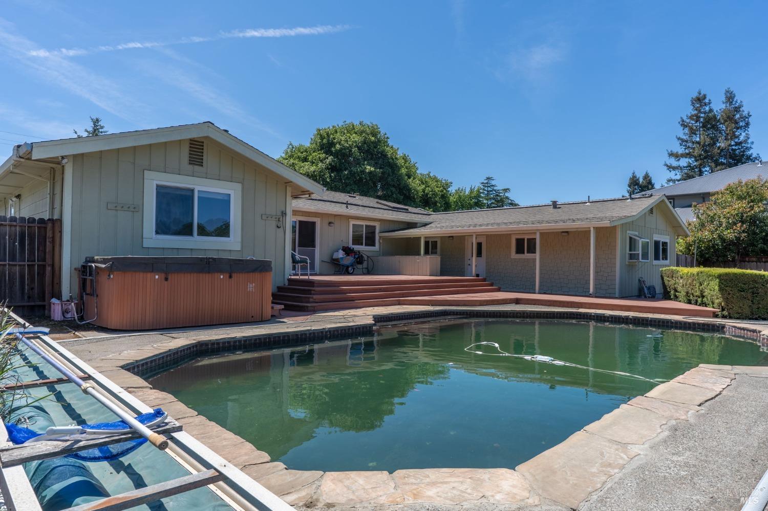 1550 Yountville Cross Road Napa, CA 94558 - Photo 43 of 45 a view of a house with swimming pool in front of it