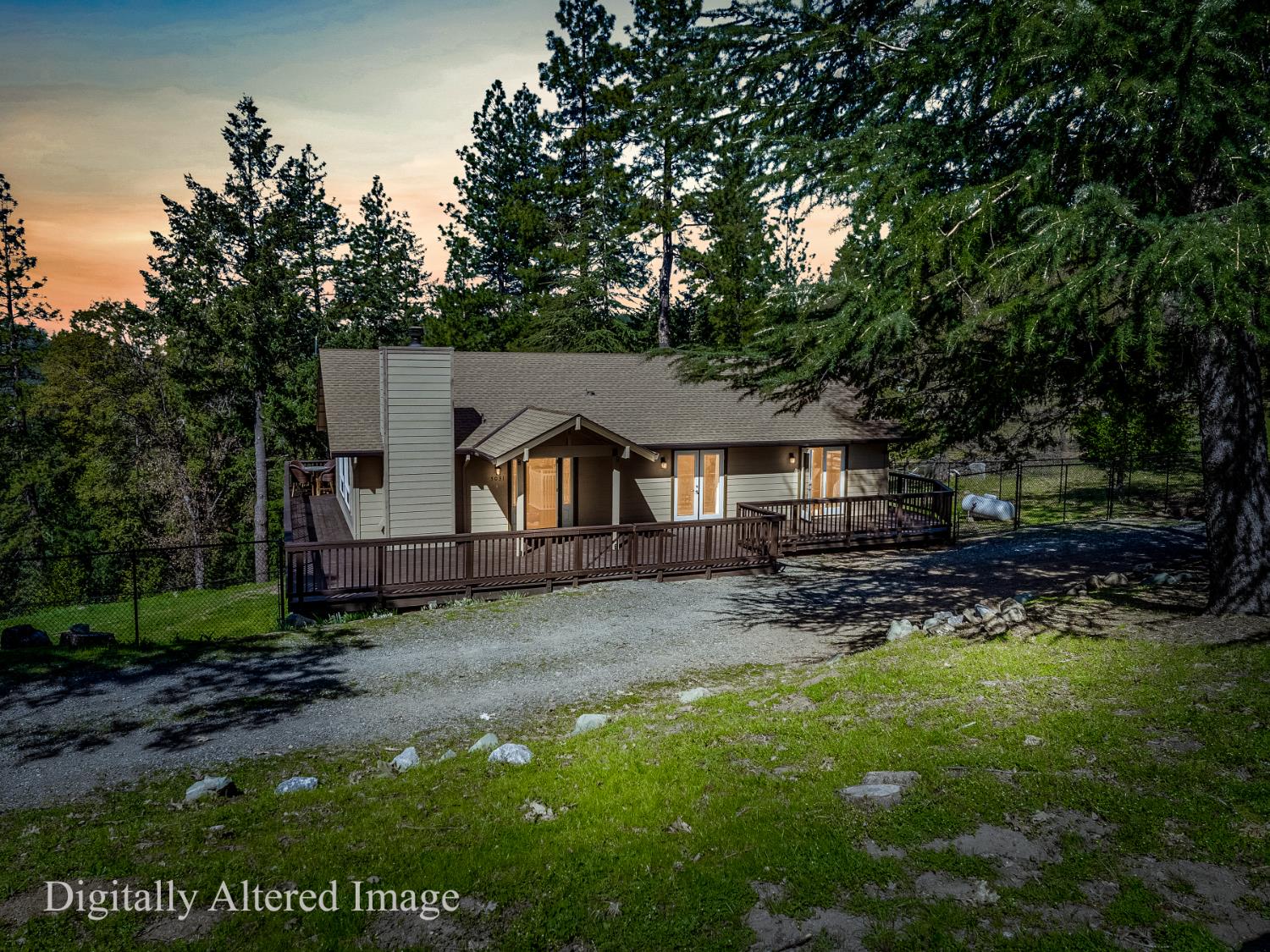 5031 Shooting Star Road Pollock Pines, CA 95726 - Photo 2 of 53 property at dusk (Altered Image)