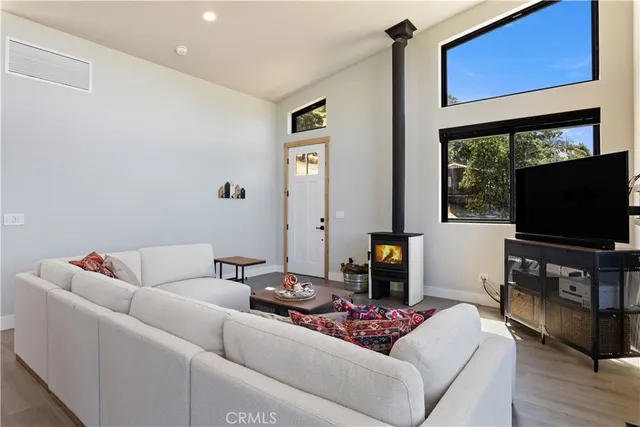 a living room filled with furniture