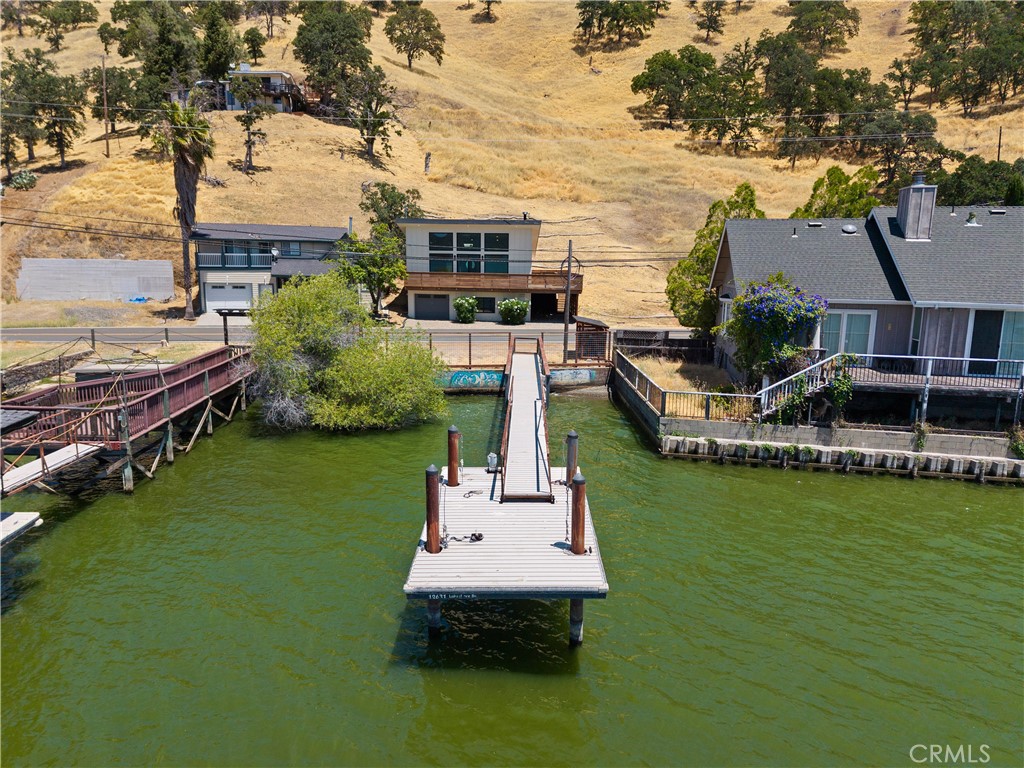 12630 Lakeshore Drive Clearlake, CA 95422 - Photo 56 of 73 an aerial view of a house with swimming pool garden and outdoor seating