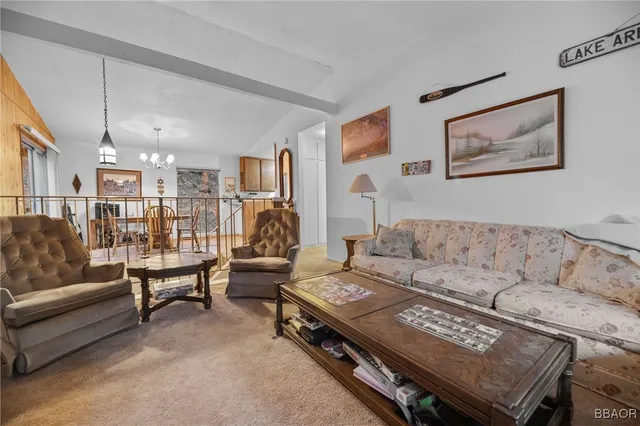 a living room with furniture and a couch