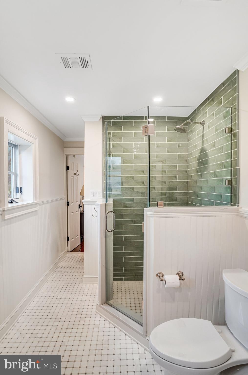 7153 Main Street Clifton, VA 20124 - Photo 50 of 77 a bathroom with a toilet a sink and shower