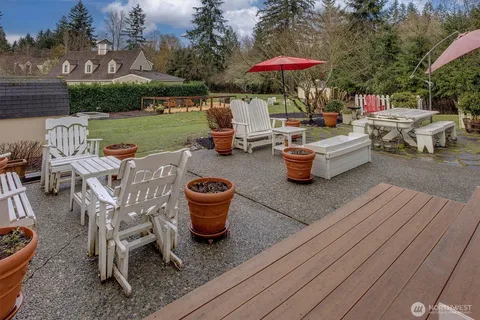 a outdoor view with a sitting space