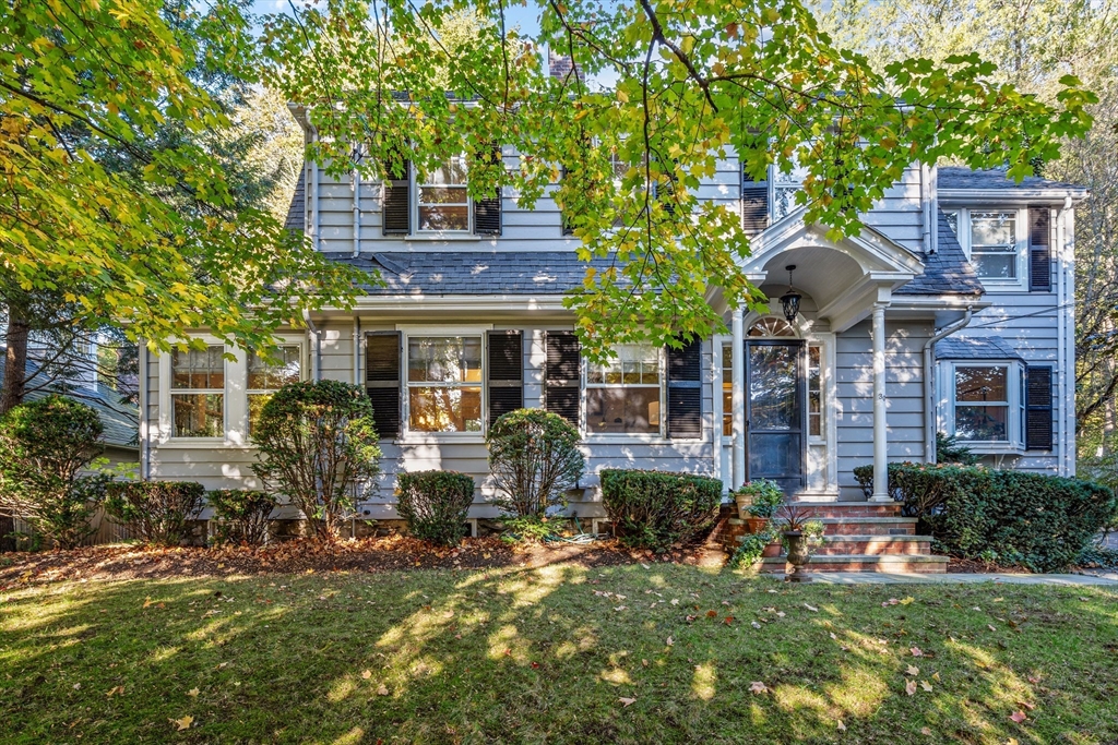 30 Burlington Street Lexington, MA 02420 - Photo 34 of 34 a front view of house with yard and outdoor seating