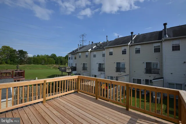 a view of a building from a balcony