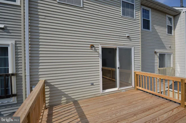 a view of a wooden deck