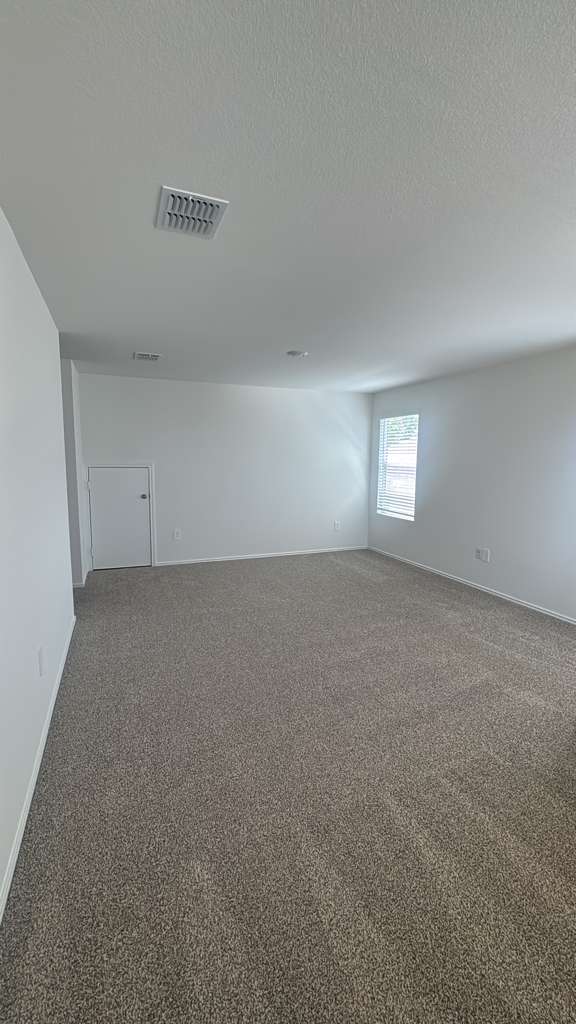 174 Balmorhea Street Kyle, TX 78640 - Photo 16 of 29 A spacious room offers comfortable carpeting and a bright window, ready for personalization.