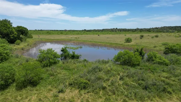a view of a lake from a yard