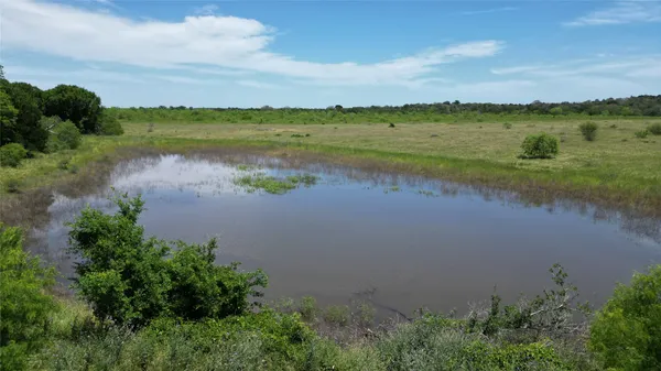 a view of a lake from a yard