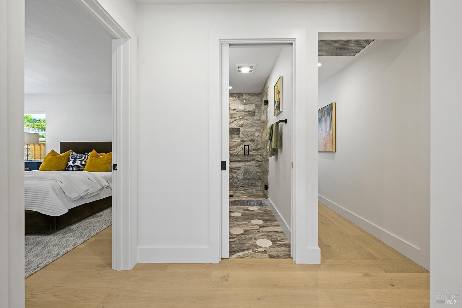 2152 Montecito Avenue Santa Rosa, CA 95404 - Photo 17 of 47 a view of a bedroom with a bed and hallway