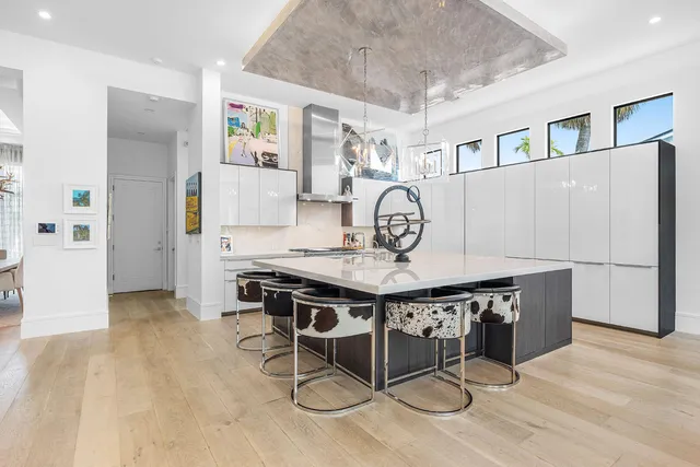 a view of a hallway with washer and dryer