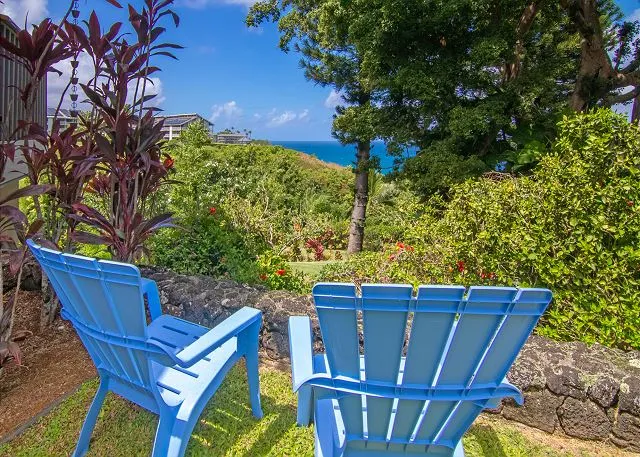a view of a chairs and table in the patio