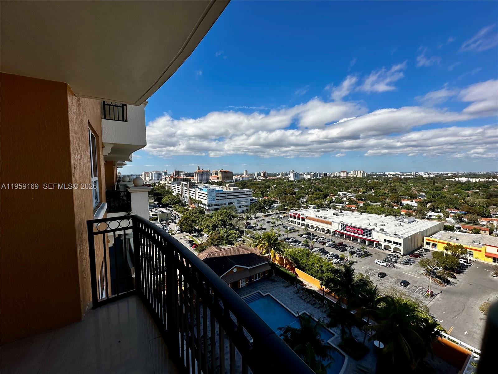 3232 Southwest 22nd Terrace, Unit 1604 Miami, FL 33145 - Photo 32 of 40 a view of a balcony with city view
