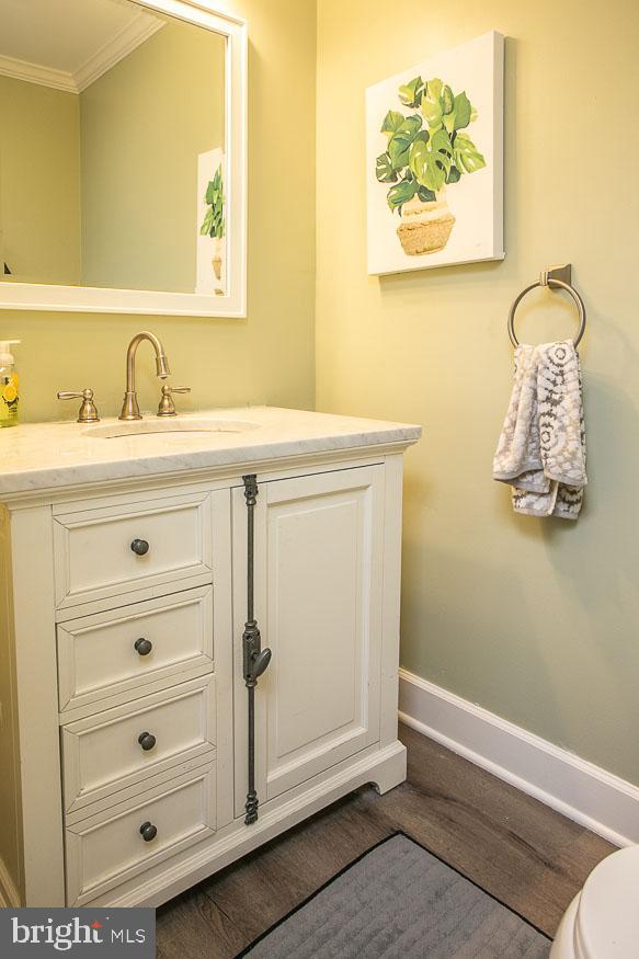 295 Sugartown Road Wayne, PA 19087 - Photo 17 of 36 a bathroom with a sink and a mirror