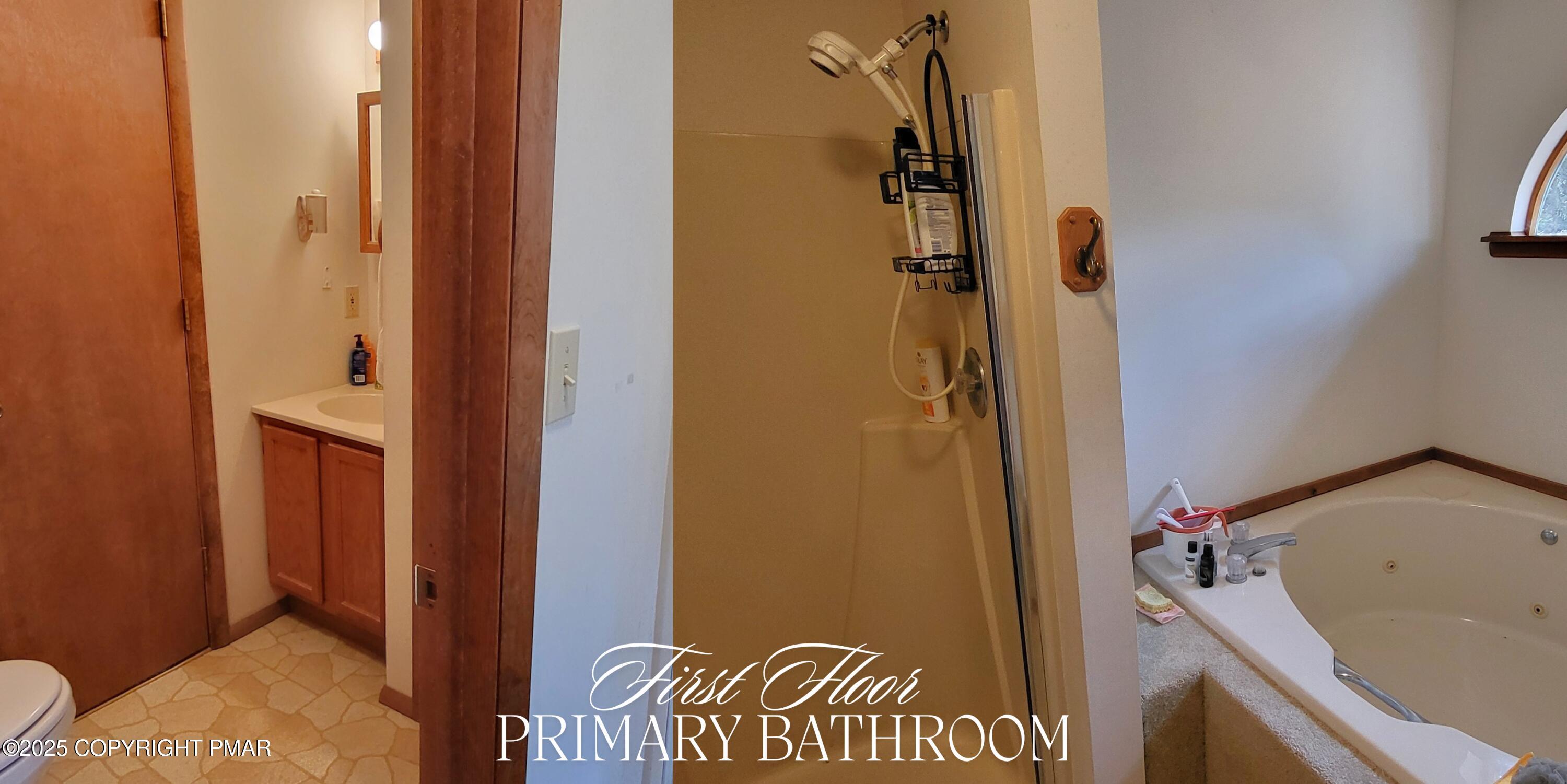 130 Bellingham Drive Bushkill, PA 18324 - Photo 21 of 65 a bathroom with a tub and a sink