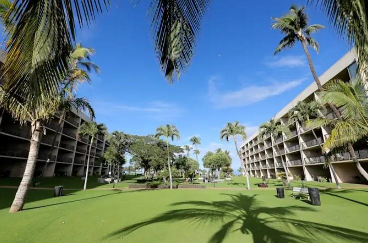 1032 South Kihei Road, Unit A103 Kihei, HI 96753 - Photo 46 of 48 a view of a yard with plants and palm trees