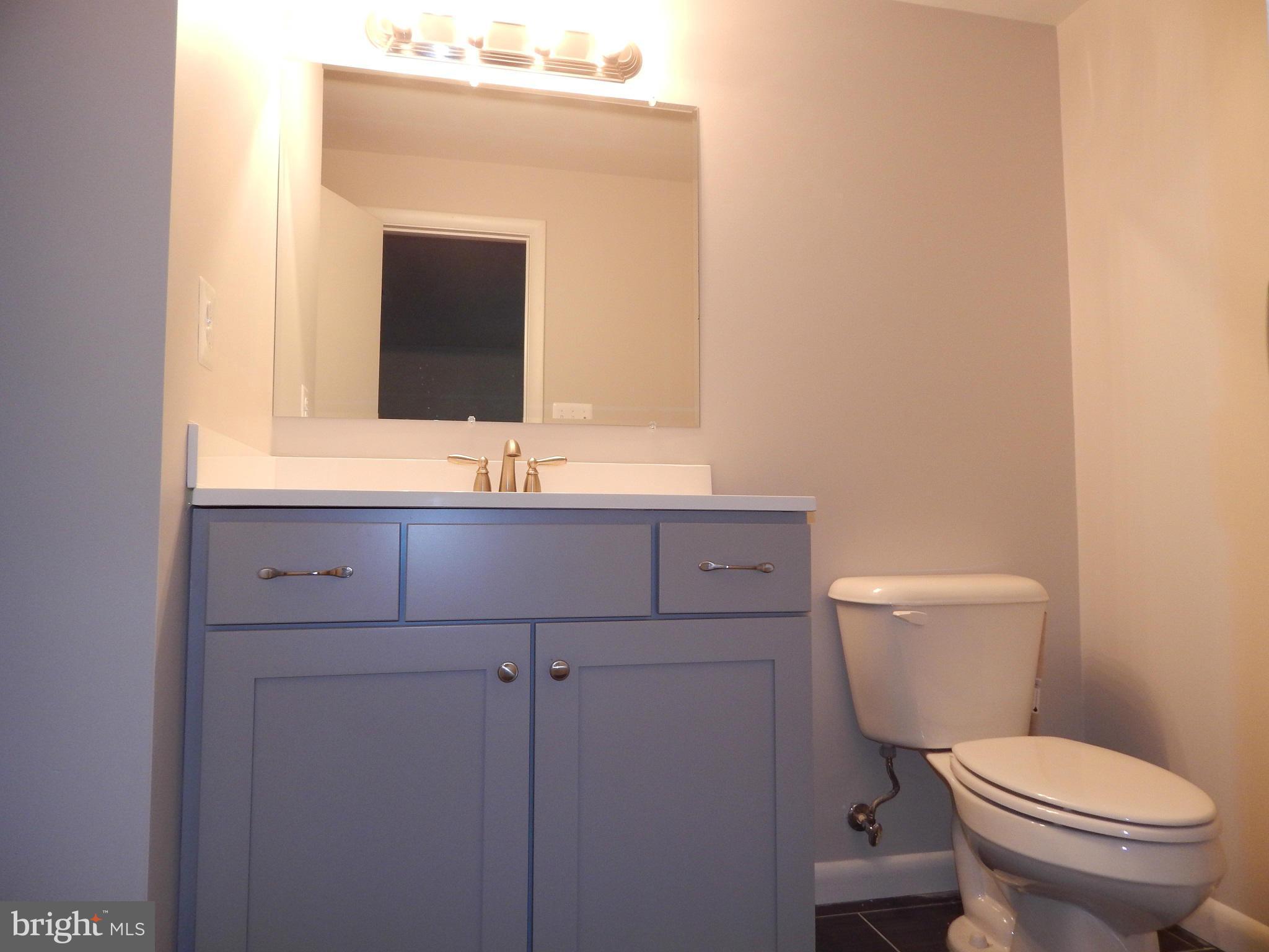111 Calvert Towne Road Prince Frederick, MD 20678 - Photo 20 of 26 a bathroom with a toilet a sink and mirror