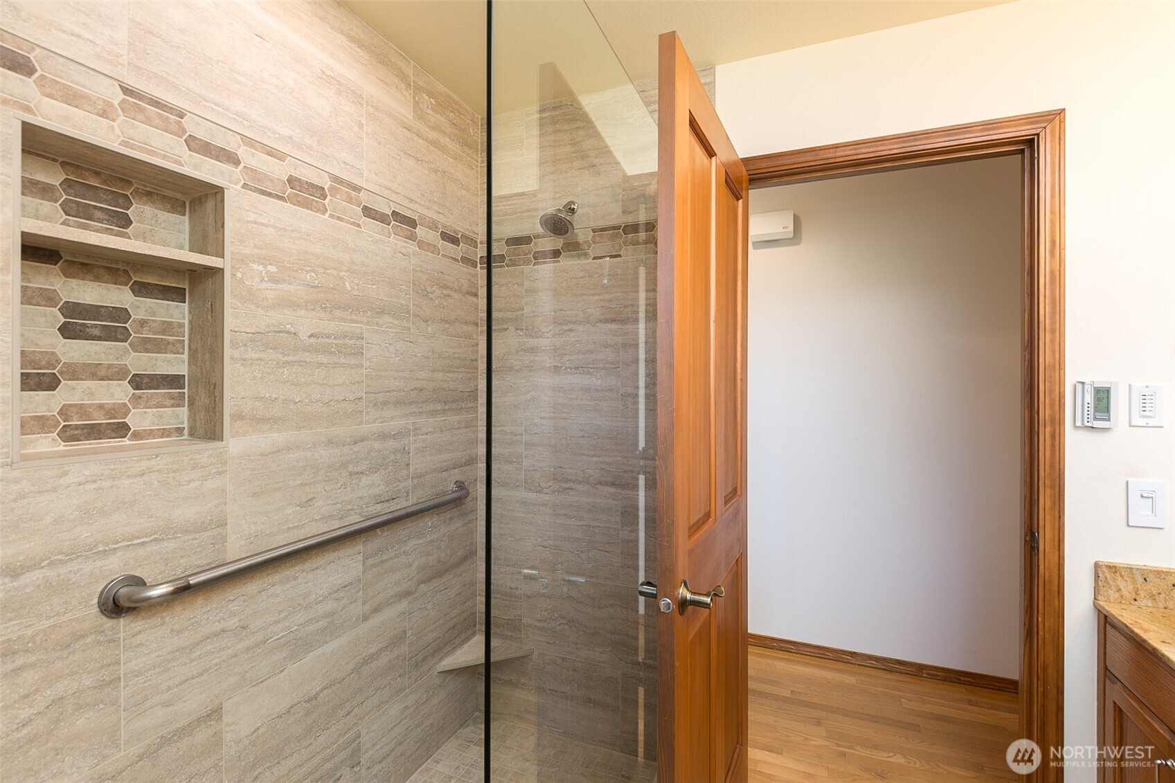 81 Bon Jon View Way Sequim, WA 98382 - Photo 33 of 38 a bathroom with a shower and a glass door