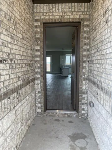 a view of wooden door