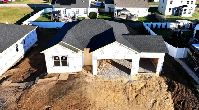 a house view with a outdoor space