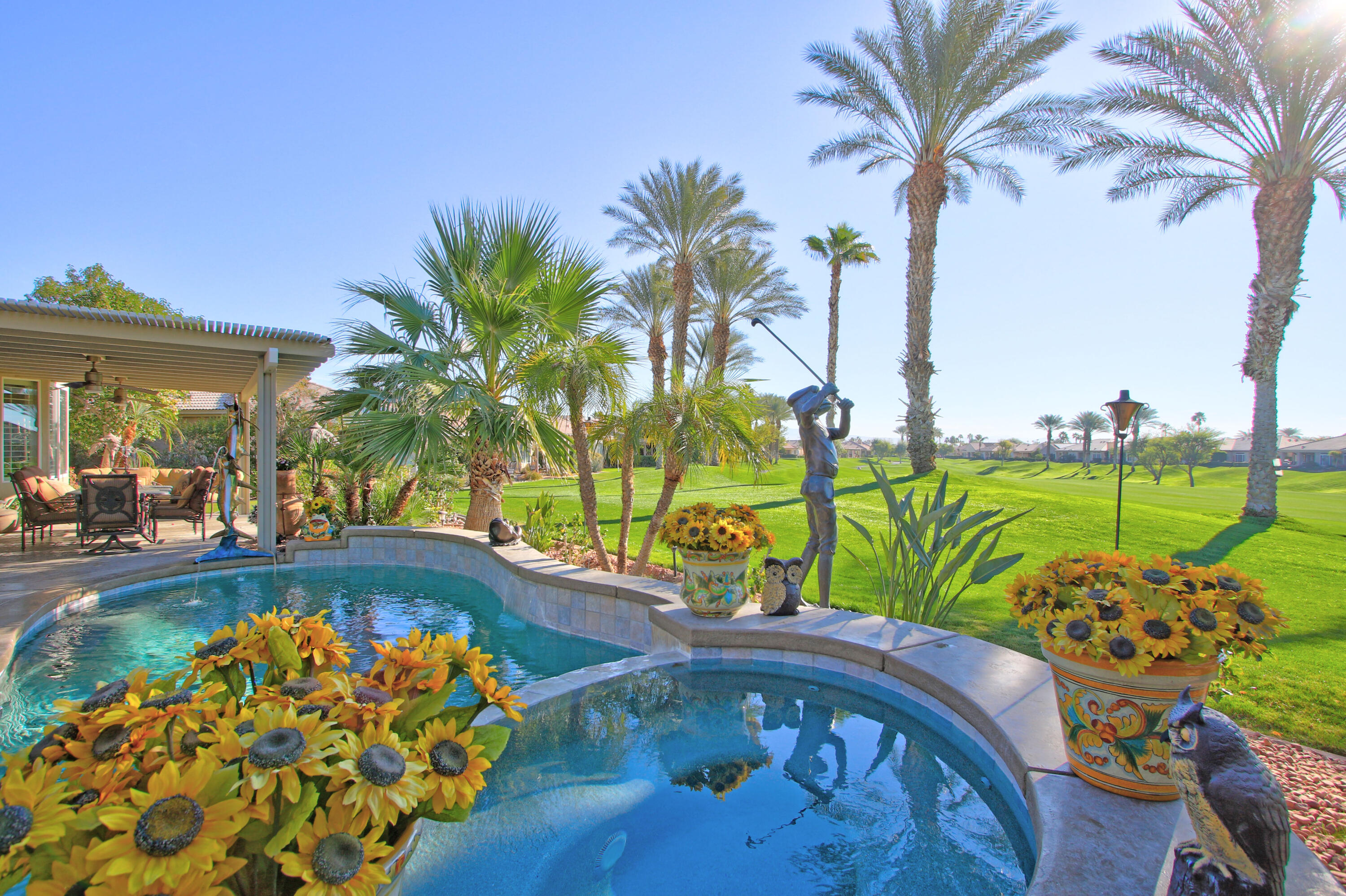 44530 Knightswood Road Indio, CA 92201 - Photo 23 of 38 a view of swimming pool outdoor seating