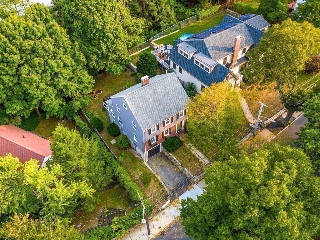 4 Malcolm Road Boston, MA 02130 - Photo 28 of 34 an aerial view of a house with a garden