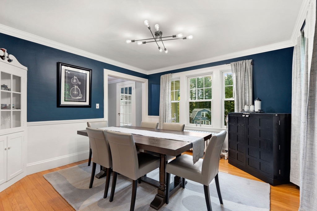 61 Silver Hill Road Weston, MA 02493 - Photo 6 of 39 a view of a dining room with furniture window and outside view