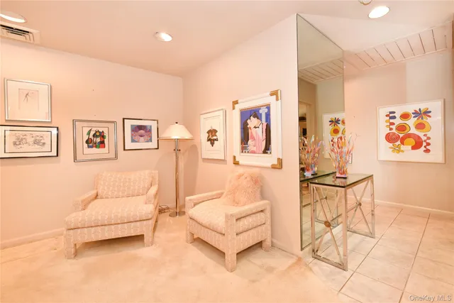 a living room with furniture and a couch