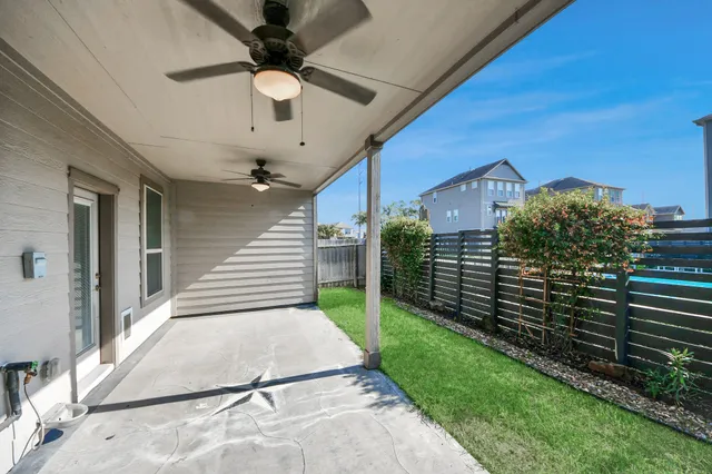 a view of a porch with a yard