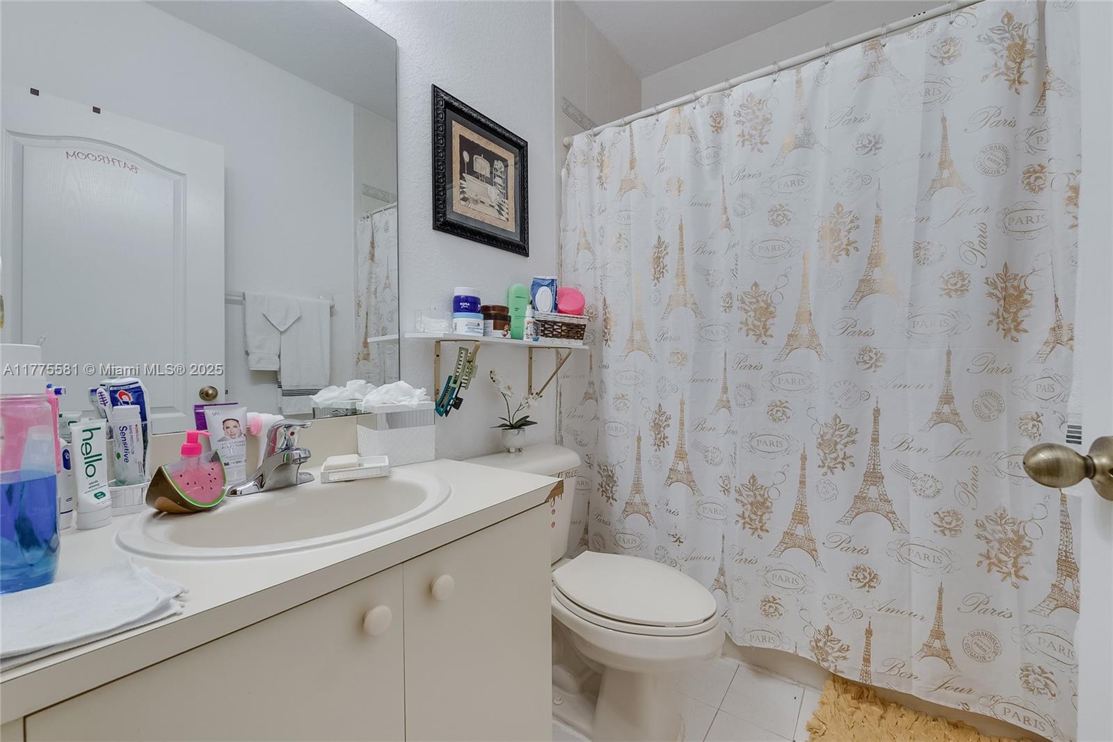 21441 Southwest 85th Path Cutler Bay, FL 33189 - Photo 16 of 17 a bathroom with a sink a toilet and a mirror